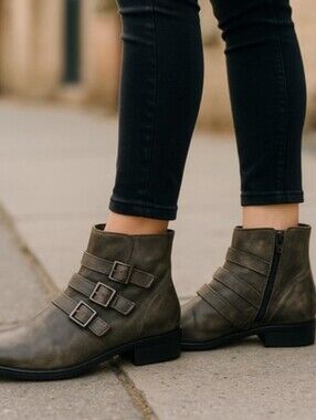 Naot Calima Boots in Smoke Leather